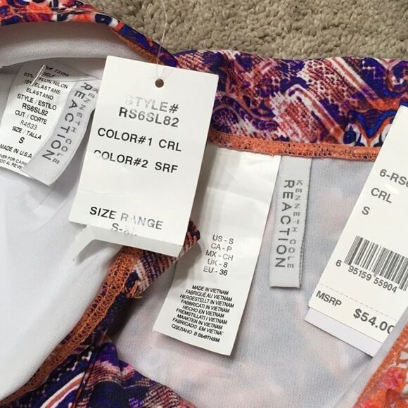 Kenneth Cole reaction tankini bikini set. NWT - Picture 6 of 6